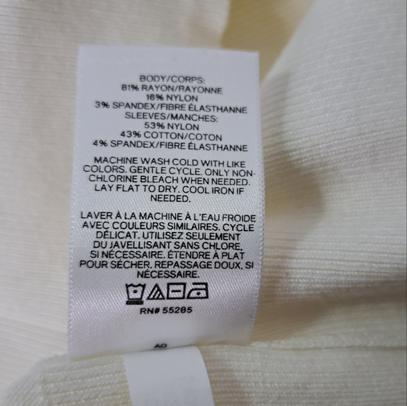 Express Ivory Short Puff Sleeve Cardigan Size XS - Picture 11 of 12